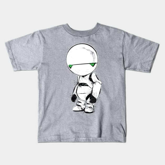 Paranoid Android Kids T-Shirt by DrMonekers